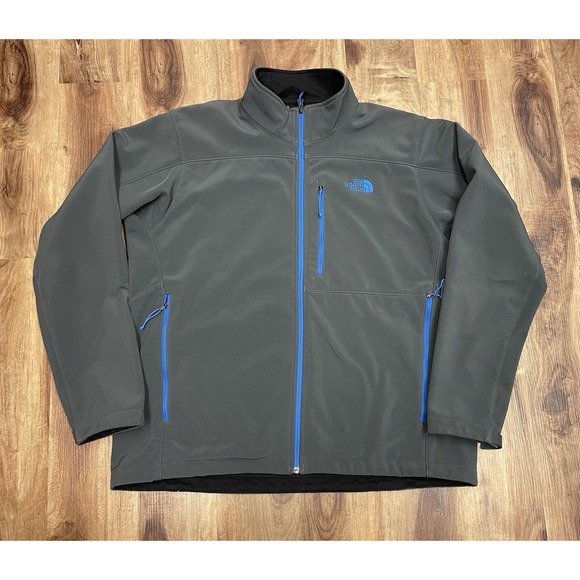 THE NORTH FACE Apex Bionic Jacket XL Gray Blue Men's Full Zip Softshell - Picture 1 of 9